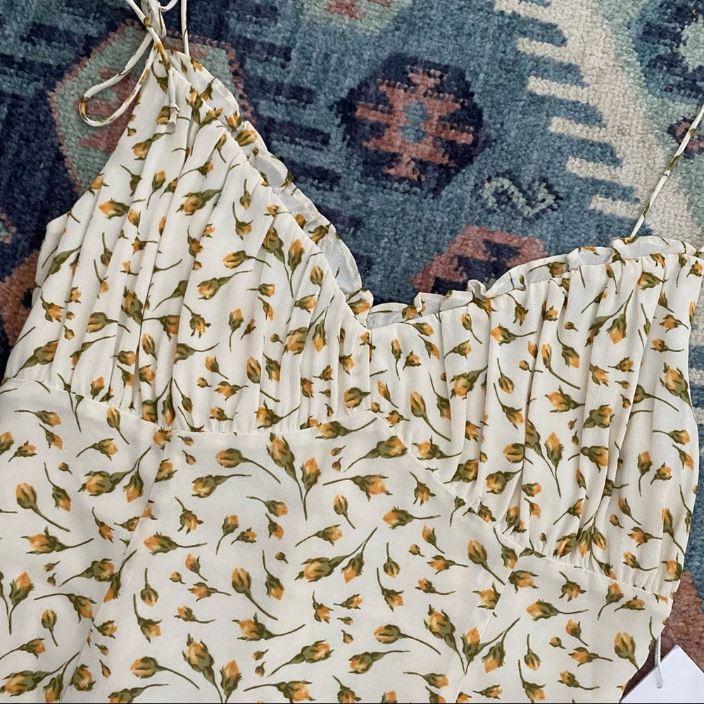 Reformation Cream and Red Patterned Top - Picture 5 of 11